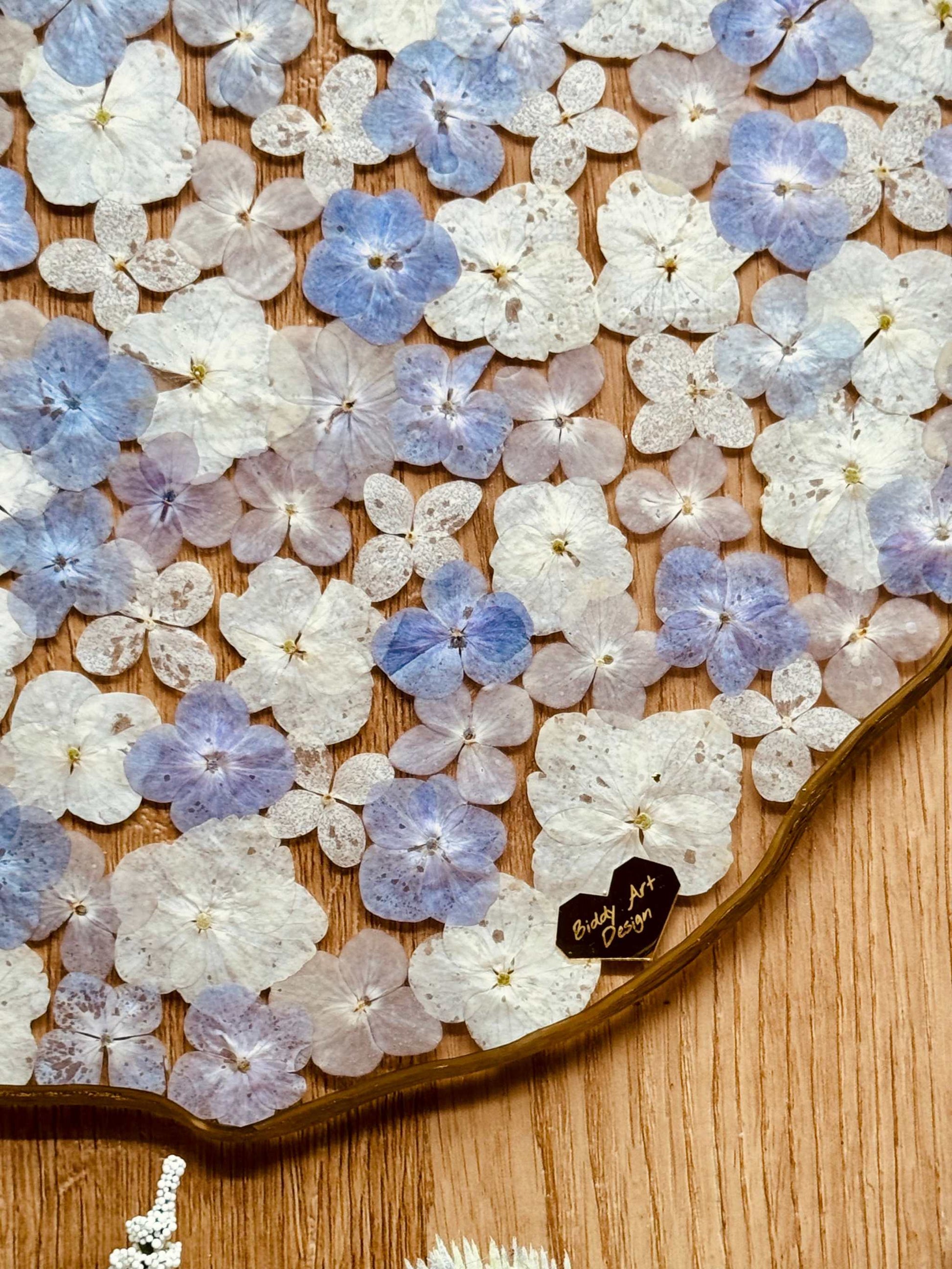 Perfekt für Resin Art – diese getrockneten Blumen lassen sich ideal in Epoxidharz einarbeiten und verleihen Schmuck oder Tabletts eine besondere Note.
